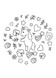 I couldn t decide if i should add fun sayings to the coloring pages or just stick with. Cartoon Unicorn Coloring Pages Stock Photos And Images 123rf