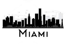 Miami City Skyline Silhouette City Skyline Silhouette Skyline Silhouette Miami City
