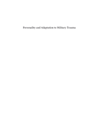 Pdf Personality And Adaptation To Military Trauma