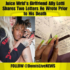 Juice wrld n ally lotti had the cutest relationship. Domislive News On Twitter Juice Wrld S Girlfriend Ally Lotti Shares Two Letters He Wrote Prior To His Death