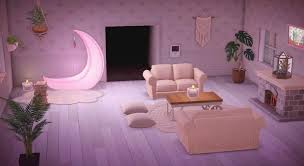 Animal Crossing Pink Moon Plant Living Room Animal Crossing Animal Crossing 3ds Animal Crossing Game