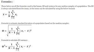 Formulas To Calculate Sample Standard Deviation Http Ncalculators Com Statistics Mean Standard Deviation Standard Deviation Online Calculator Learning Math