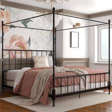 Get it as soon as thu, jul 22. Pemberly Row Parisian Style Design Metal Canopy Bed In King Size Frame In Black Walmart Com Walmart Com