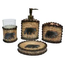 Buy bathroom accessories from uk bathrooms' large stylish and classic collection of designer and traditional brands to make your house a home today. Bear Rustic Lodge Bath Accessories Set