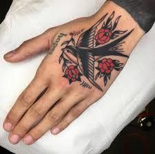 Tattoo By Chriscollinstattoo Traditional Traditionaltattoo Traditionalartist Hand Tattoos Traditional Hand Tattoo Hand Tattoos For Women