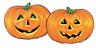 Happy redheaded boy in costume with pumpkin jack o lantern making scary faces during a halloween celebration. Jack O Lantern Faces Doolins