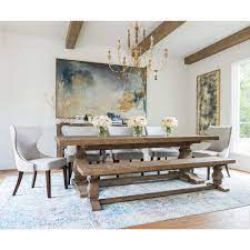 Classic home yorkville 55 round dining table. Caleb Bench Rectangle Dining Table Dining Table With Bench Dining Table In Kitchen
