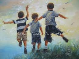 Three Brothers Art Print Childrens Room Wall By Vickiewadefineart 26 00 Brothers Art Boys Room Wall Art Art