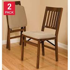 Stakmore Wood Upholstered Folding Chair Fruitwood 2 Pack Folding Chair Wood Folding Chair Chair