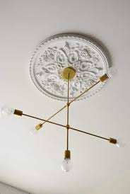 Ceiling trim adds depth and dimension. 12 Unique Creative Ideas For Ceiling Medallions Knockoffdecor Com
