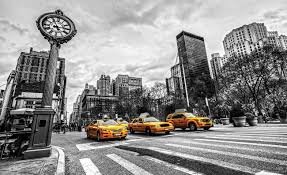 As part of our new york city essential guide. Fototapete Tapete Stadt New York City Taxis Bei Europosters Kostenloser Versand