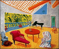 Interior With Sun And Dog By David Hockney David Hockney David Hockney Art Hockney