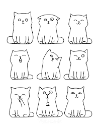 Simple coloring puppy and kitten. 61 Cat Coloring Pages For Kids Adults Free Printables