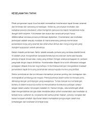 Organisasi adalah merujuk kepada tahap seseorang pekerja menghubungkaitkan diri mereka. Keselamatan Tapak Docx
