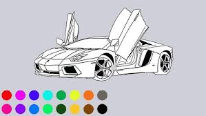 Toutes sortes de voitures à colorier sont ici ! Voiture Coloriage Supercars Jeux De Coloriage Pour Android Telechargez L Apk
