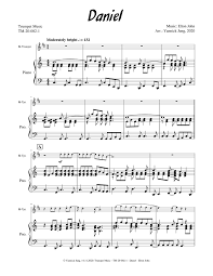 Daniel Elton John Sheet Music For Piano Trumpet In B Flat Solo Download And Print In Pdf Or Midi Free Sheet Music For Daniel By Elton John Rock Musescore Com