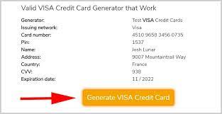 The credit card generator is a quick and efficient online tool engineered by our team of experts with the common purpose of generating multiple credit card numbers. Visa Credit Card Generator 100 Free Fake Visa Cc Numbers That Work