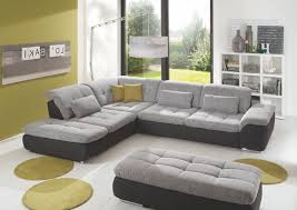 Wohnlandschaft Mit Hocker Weiss Grau Woody 80 00016 Coole Sofas Wohnen Woody Mobel