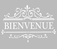 Pochoir Adhesif 28 X 20 Cm Affiche Bienvenue Affiche Bienvenue Pochoir Pochoirs Gratuits