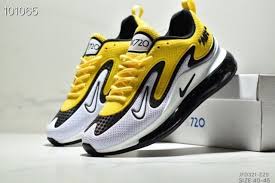Black And Yellow Running Shoes Shoes Nike Air Max 720 Black White Yellow Men S Footwear Running Shoes In 2020 Nike Air Max Mens Nike Shoes Nike Shoes Air Force