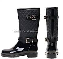 Wholesale Fashion Cool Buckle Cowboy Pvc Rain Boot for Women