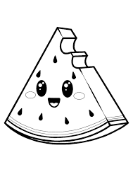 Cool Kawaii Watermelon Coloring Page Coloring Pages Free Printable Coloring Pages Free Printable Coloring