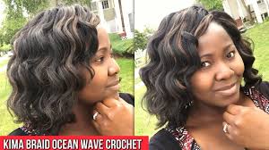 Drape the left section over your left shoulder, and the right section over your right shoulder. Kima Braid Ocean Wave 20 Crochet Bob Youtube