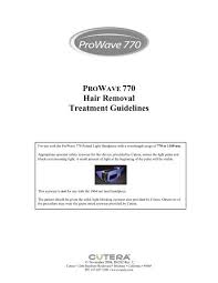 With laser hair removal by o. Prowave 770 Hair Removal Treatment Guidelines Medsystems