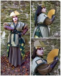 Avatar kyoshi warrior hand fan yellow anime fans large folding fan suki warrior cosplay hand fan uv glow neon flourescent. My Newly Finished Avatar Kyoshi Cosplay Thelastairbender