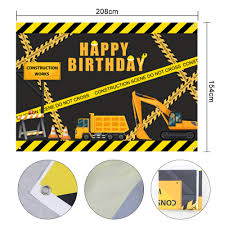 Pick a black, orange, and yellow balloons to match with the construction theme. Construction Birthday Party Decorations For Kids Construction Theme Birthday Party Supplies Happy Birthday Banner Traffic Signs Model Birthday Decorations Kits Toys Games Balloons Innovatordiaries Com