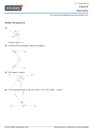 These are extra questions also available with the solution which are prepared by our team of expert teachers. Grade 6 Math Worksheets And Problems Geometry Edugain Global