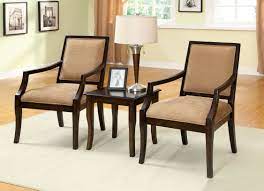 furniture of america espresso latio 3 piece accent chair and table set brown furniture living room chairs 3 piece living room set