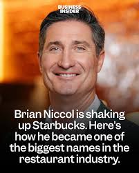 Brian Niccol is overseeing major changes as Starbucks CEO. Niccol earned a  reputation as a turnaround expert after stints at Chipotle and Taco Bell.  (Credit: Starbucks) #pizzahut #tacobell #chipotle #starbucks #fastfood