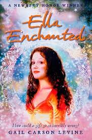 Ella lives in a magical world in which each child, at the moment of their birth, is given a virtuous gift from a fairy godmother. Ella Enchanted Ella Enchanted 1 By Gail Carson Levine