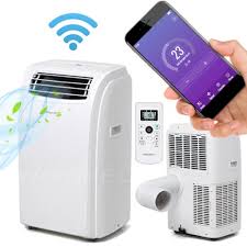 Klimatyzator przenośny obniży temperaturę w pomieszczeniu, w którym stoi. Klimatyzator Przenosny Warmtec Kp35w Do 40m2 Wifi 9238232888 Allegro Pl