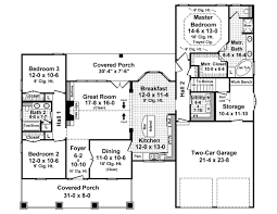 Bungalow Style House Plans 1800 Square Foot Home 1 Story 3 Bedroom And 2 3 Bath 2 Garage Stalls By Country Style House Plans House Floor Plans Floor Plans