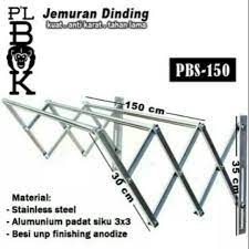 Ini bisa menampung banyak pakaianmu, lho! Jemuran Tempel Stainless 150 Cm Shopee Indonesia