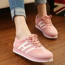 Tirtikli Tabanli Toz Pembe Adidas Spor Ayakkabi Modeli Ayakkabilar Adidas Pembe