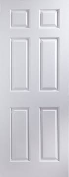 Shop the range online today & pick up from your local b&q store for free. 6 Panel Primed White Woodgrain Effect Lh Rh Internal Door H 1981mm W 762mm T 35mm Diy At B Q