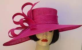 Fuchsia Pink Wide Brim Hat Brim Hat Fancy Hats Derby Hats