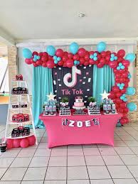 One Two Three Four Five Six Seven Eight Nine 10 Tik Tok Tik Tok Birthday Party Ideas Photo 4 Of 10 Catch My Party In 2020 12th Birthday Party Ideas Tween Birthday Party Birthday Surprise Party