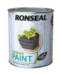 Adds colour across the garden. Ronseal Garden Charcoal Grey Matt Metal Wood Paint 750ml Diy At B Q