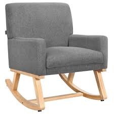 Take a peek through our top 34 list, to see how rockers can relax your modern home. Gymax Mid Century Fabric Rocking Chair Upholstered Accent Armchair Lounge Chair Beige Gray Best Buy Canada