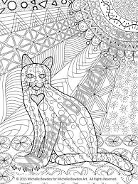 Continue to 5 of 14 below. This Is An 8 5 X 11 Coloring Page Download Inspired By My Original Zendoodle Called Anticipation Of Noms Cat Coloring Page Coloring Pages Dog Coloring Page