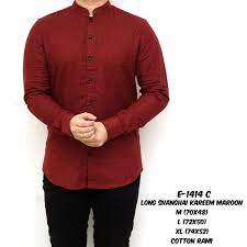Baju kemeja pria kerah shanghai lengan panjang big size jumbo xxl. Jual Credomenstore Kemeja Pria Lengan Panjang Polos Kerah Shanghai Baju Cowok Terbaru Juli 2021 Blibli