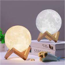 15cm 3d magical two tone moon lamp usb charging led night light touch sensor velantine gift moon light lamp lamp night light