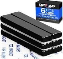 DIYMAG Waterproof Neodymium Bar Magnets with Epoxy Coating, Powerful  Permanent Rare Earth Magnets, with Double-Sided Adhesive - 60 x 10 x 5mm,  Pack of ...