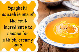 Spaghetti Squash Is A Yellow Or Orange Colored Elongated Vegetable Which Is Widely Available Spaghetti S Spaghetti Squash Soup Squash Soup Squash Soup Recipe