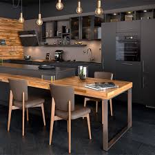 Ambiance Black Cuisine Moderne Cuisine Appartement Amenagement Cuisine Ouverte