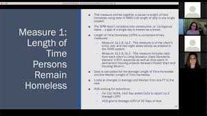 System Performance Committee Overview Of Hud S Coc System Performance Measures Youtube